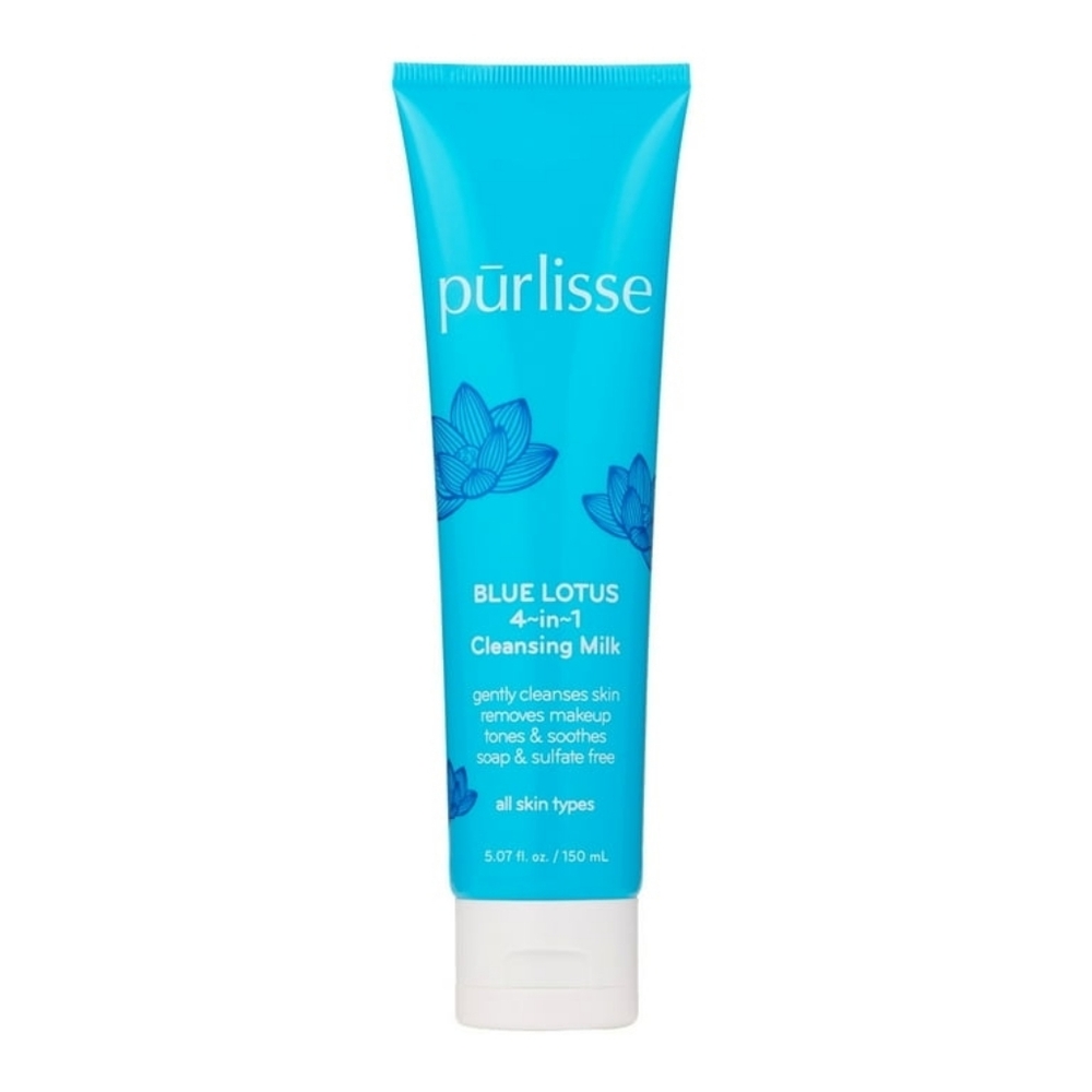 new Purlisse Blue Lotus 4in1 Cleansing Milk Luxury Skincare Cleanser Facial